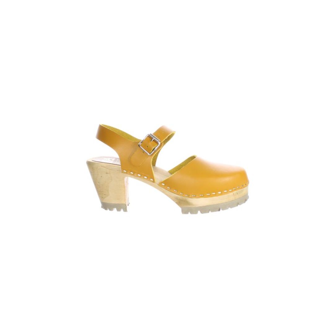MIA Womens Abba Yellow Ankle Strap Heels EUR 39 Medium (B, M)